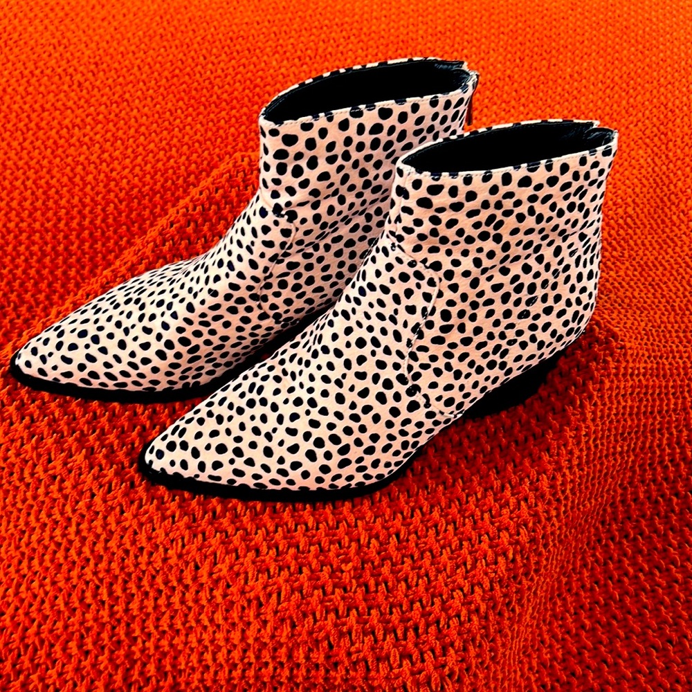 Cheetah print cowboy style booties